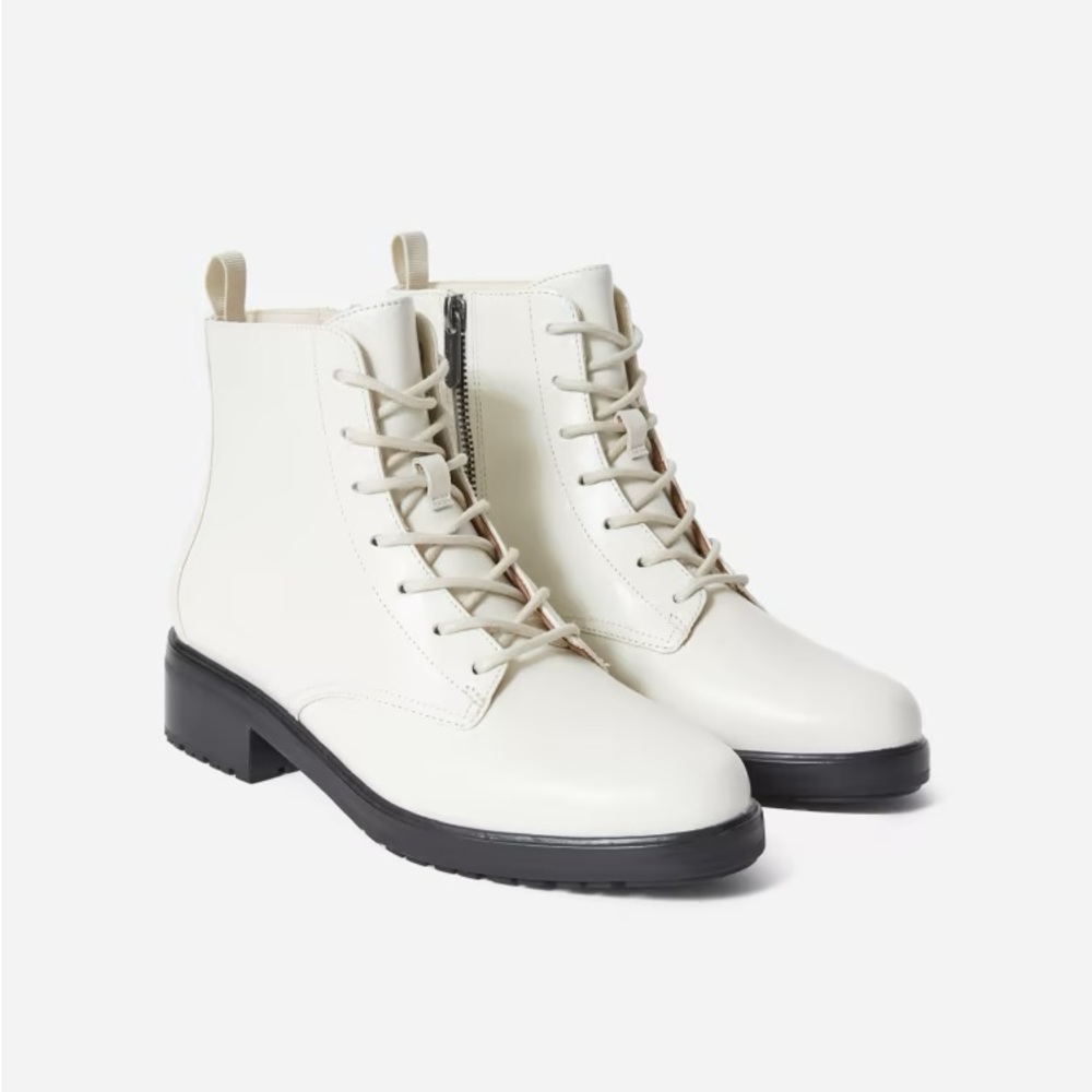 Everlane Utility Lace Up Combat Boot Size 8